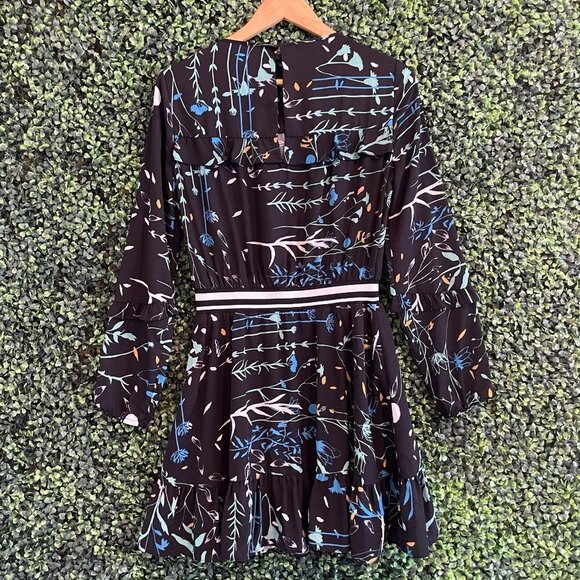 Parker Joelle Ruffle Trim Floral Dress - Picture 6 of 9